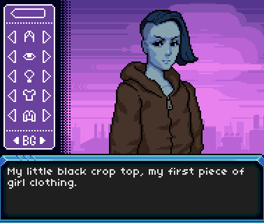 Illustration for article titled A Sexy Cyberpunk Dating Sim About (And By) Trans Folk